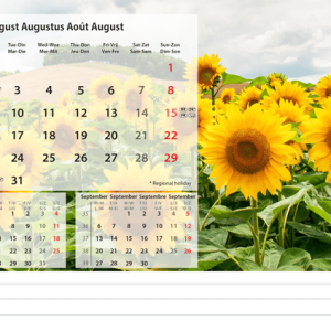 Kantoorkalender Beautiful Nature 2027 - Augustus