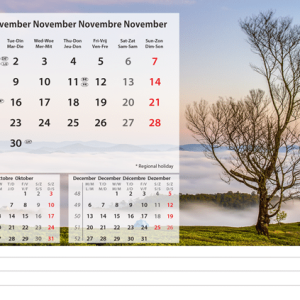 Kantoorkalender Beautiful Nature 2027 - November