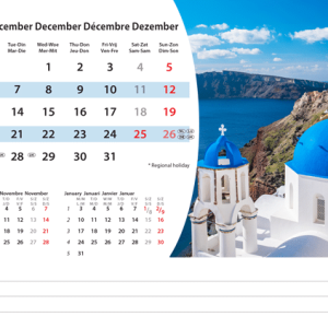 Kantoorkalender Mediterranean 2027 - December