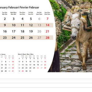 Kantoorkalender Mediterranean 2027 - Februari