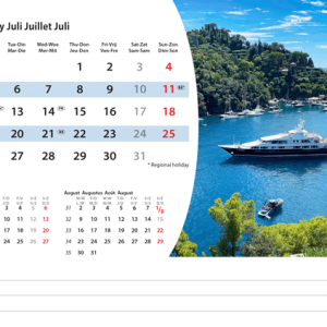 Kantoorkalender Mediterranean 2027 - Juli