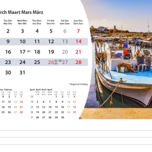 Kantoorkalender Mediterranean 2027 - Maart