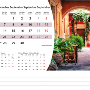 Kantoorkalender Mediterranean 2027 - September