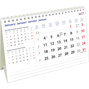 Kantoorkalender International 2027 - Januari