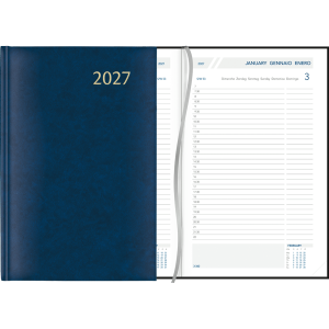 Kantooragenda Daily 2027 gebonden, blauw