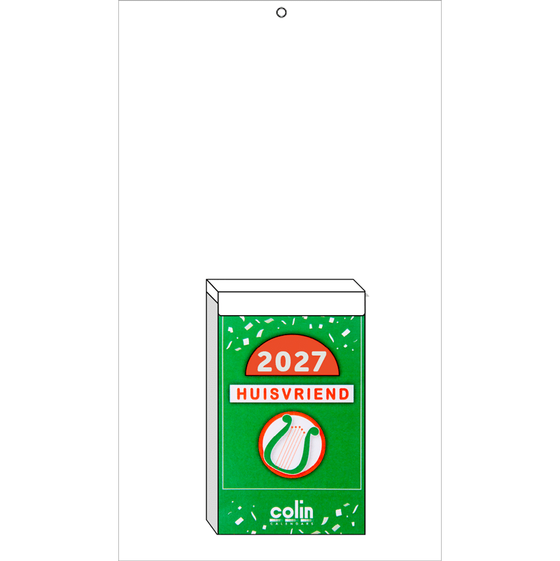 Scheurkalender Huisvriend 2027 op ophangkarton