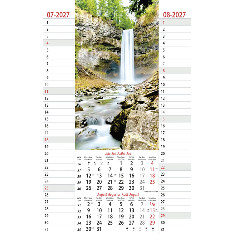 Muurkalender Amazing Nature 2027 - Juli