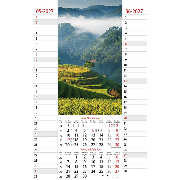 Muurkalender Amazing Nature 2027 - Mei