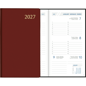 Zakagenda Visuplan 2027 gebonden, bordeaux