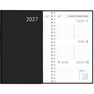 Zakagenda Visuplan 2027 spiraal, zwart